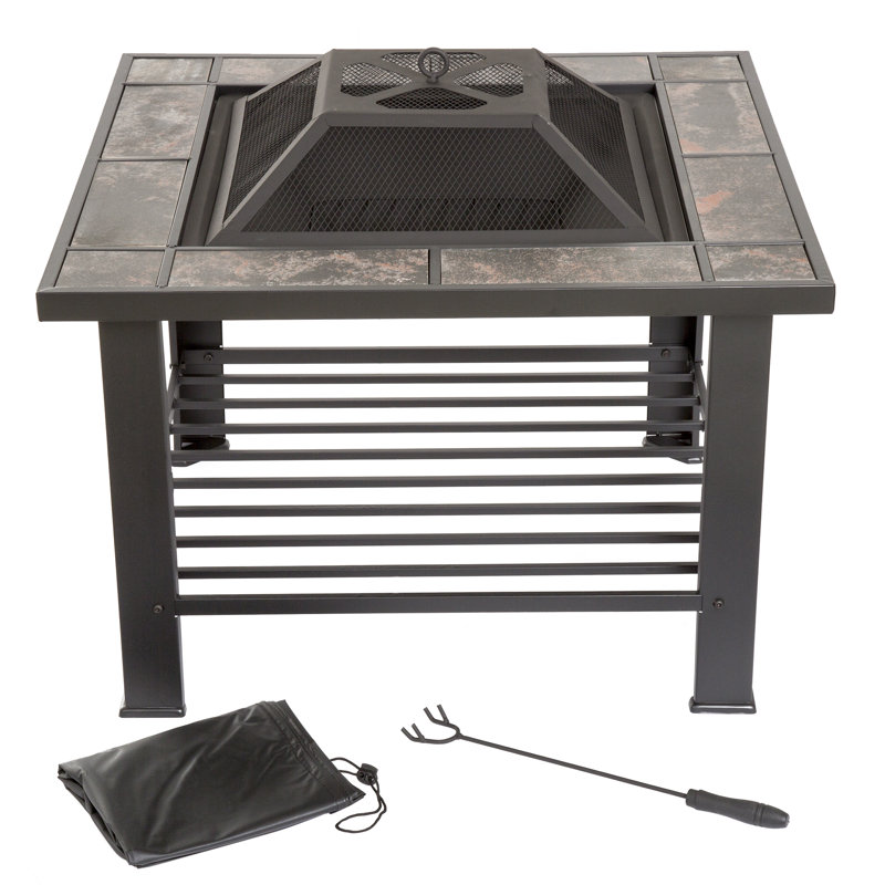 Pure Garden Steel Wood Burning Fire Pit Table & Reviews Wayfair